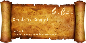 Orsós Csepel névjegykártya