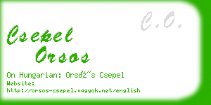 csepel orsos business card